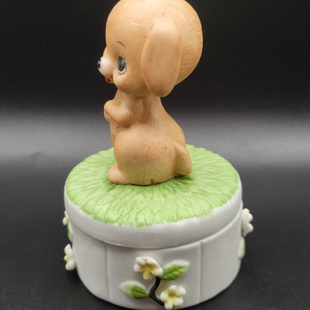 VTG Lefton Puppy Trinket Box | Original Sticker - Picture 4 of 13